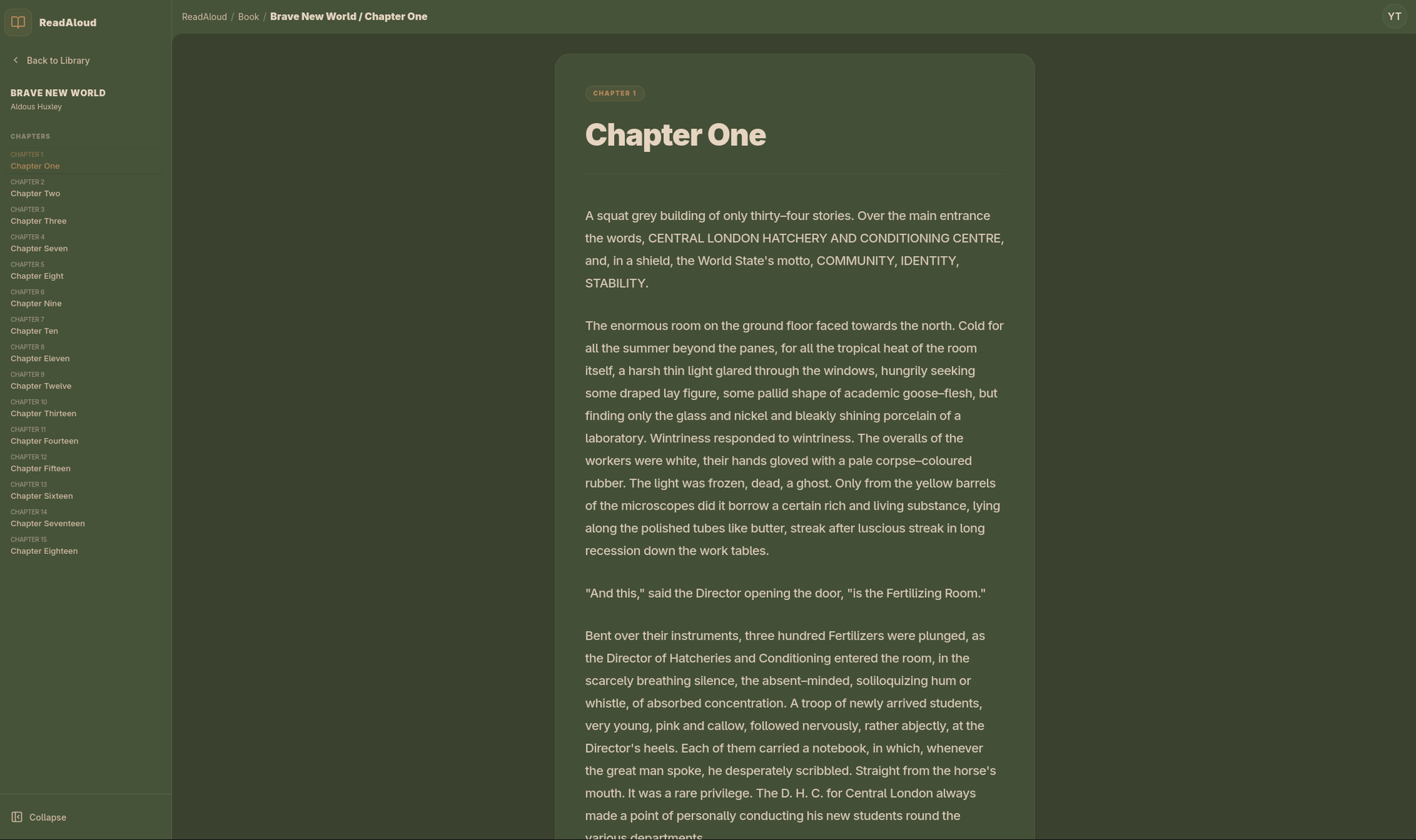 ReadAloud screenshot